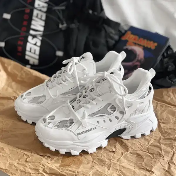 Men's sports shoes thick soled running shoes men's - Image 10