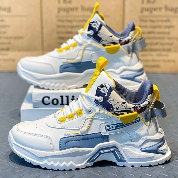 Men's new sports shoes, men's versatile, with height increasing, casual running, dad's trendy shoes - Image 6