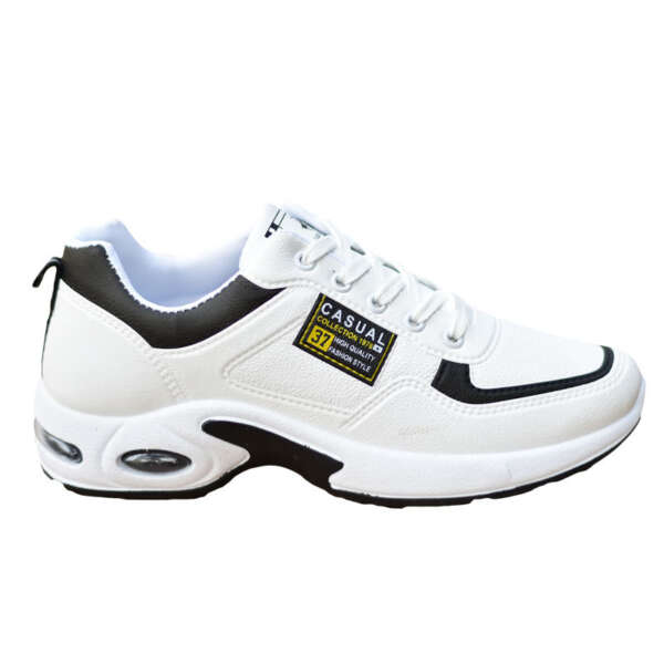 Men's fashionable waterproof low-top sports shoes white shoes student casual all-match running shoes - Image 2