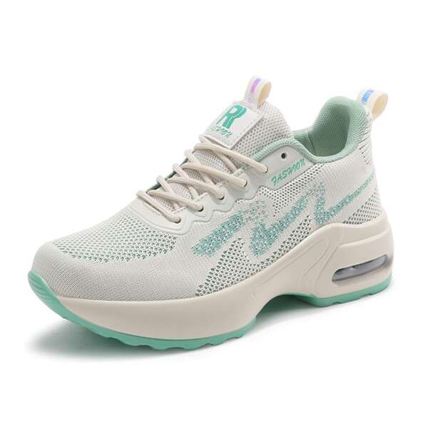 Inner height increasing women's sports shoes mesh breathable white shoes thick soled shoes soft soled shoes - Image 5