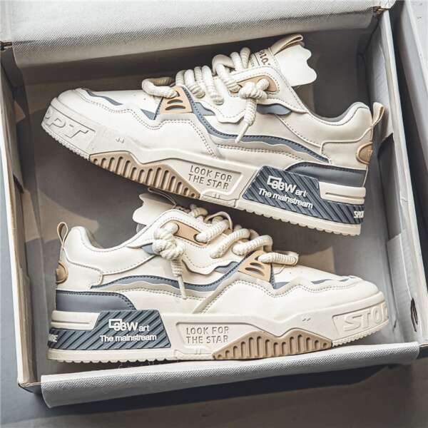 Versatile Thick Sole Casual Flat Shoes, Anti slip Youth Sports Trendy Shoes ​ - Image 2