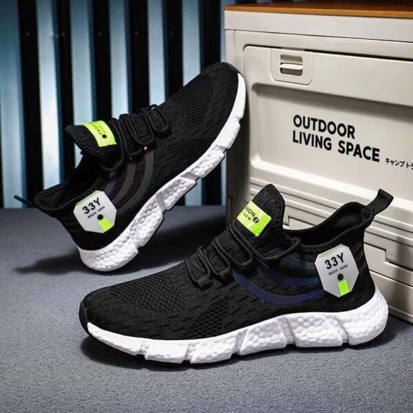 Men's running shoes men's lightweight sports shoes fly woven breathable fashionable men's shoes - Image 19