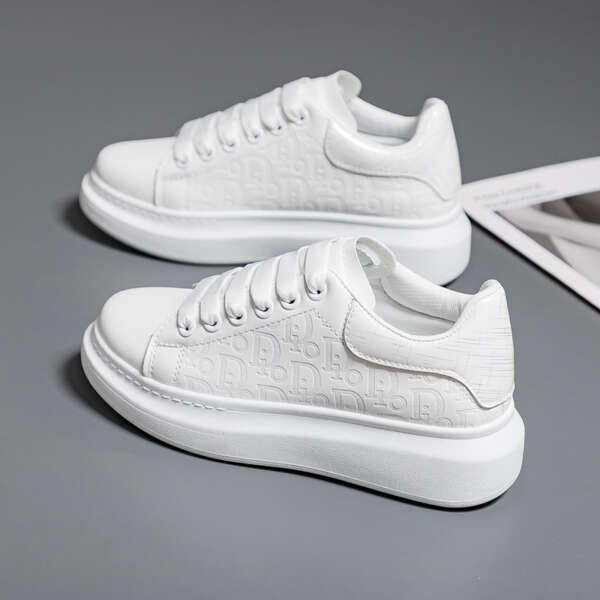 White shoes for women, Korean version Instagram for students, thick soled sports shoes for women, casual sponge cake shoes for women - Image 8