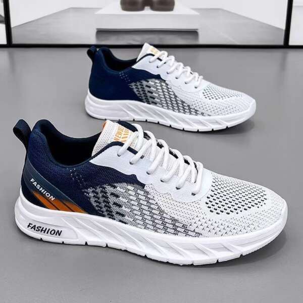 Men's shoes, new summer sports and leisure shoes, breathable and odor resistant mesh shoes, trendy and versatile running shoes - Image 2