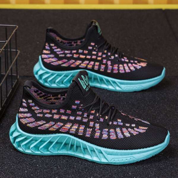 Men's Flying Weave Breathable Casual Shoes Korean Edition Trendy Running Shoes Fashion Student Shoes Sports Shoes - Image 8