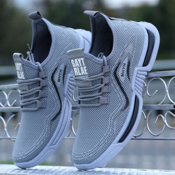Summer new breathable men's shoes mesh running sports shoes for men - Image 3