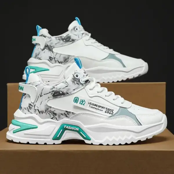 High top sports shoes for men height increasing casual running - Image 2