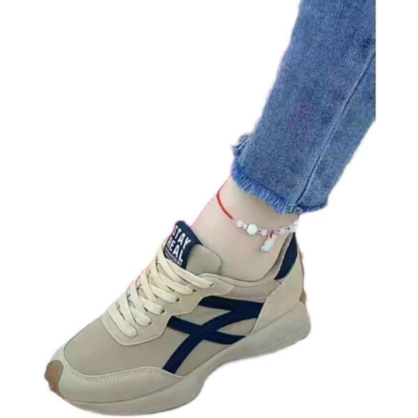 Korean version of small waist sports shoes, thick soled waffle Forrest Gump shoes - Image 4