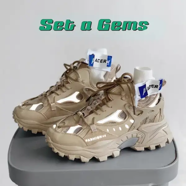 Men's sports shoes thick soled running shoes men's - Image 7