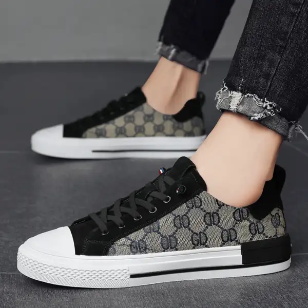 New sports and leisure canvas board shoes, Korean version, low cut, lazy, one foot trendy shoes - Image 5