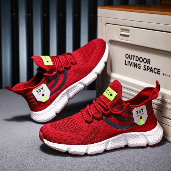 Men's running shoes men's lightweight sports shoes fly woven breathable fashionable men's shoes - Image 20