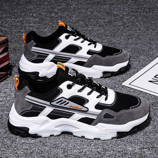 Breathable mesh running dad shoes Korean version trendy casual sports student travel shoes - Image 2