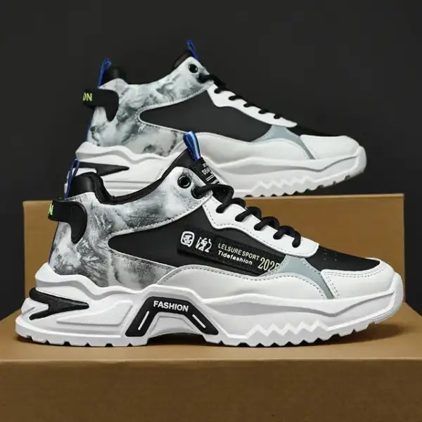 High top sports shoes for men height increasing casual running - Image 7