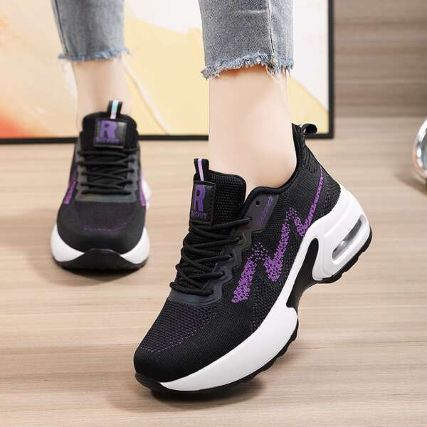 Inner height increasing women's sports shoes mesh breathable white shoes thick soled shoes soft soled shoes - Image 8