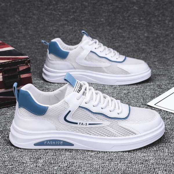 Small white board shoes, summer breathable mesh, hollowed out mesh, sports casual and wear-resistant shoes for men - Image 6