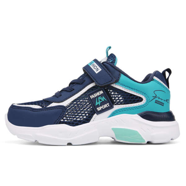 Single Net Boys Shoes Children's Shoes Summer Mesh Primary School Sports Shoes Middle And Big Children Running Net Shoes - Image 4