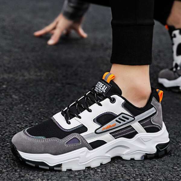 Breathable mesh running dad shoes Korean version trendy casual sports student travel shoes - Image 5