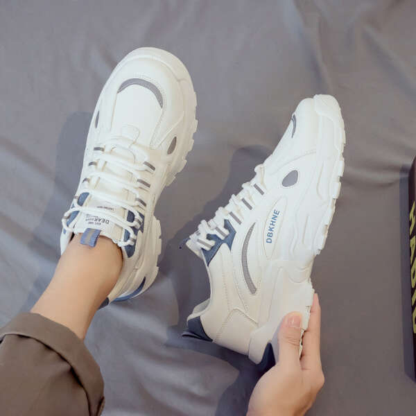 Casual Sports Dad Trendy Shoes Trendy Men's Shoes Versatile Board Shoes with Velvet Warm Cotton Shoes - Image 2