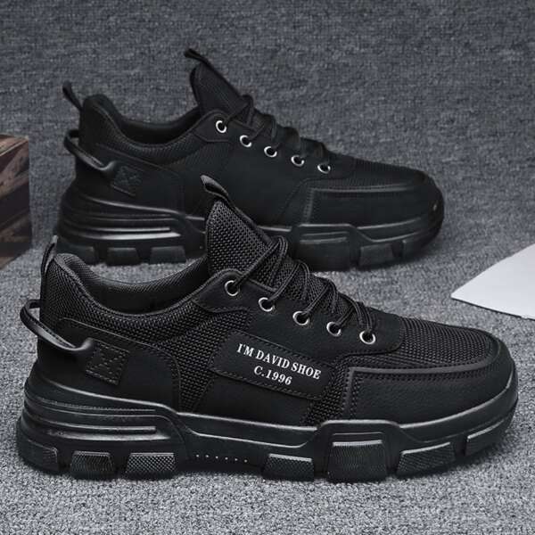 Lightweight and durable workwear, black board shoes for work, sports, leisure, breathable men's shoes - Image 6