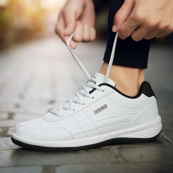 New Men's Shoes Large Leather Super Light Sports Shoes Casual Student Board Shoes Running Shoes Size 48 - Image 2