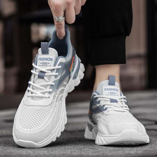 Coconut Men's Shoes Summer Breathable Mesh Shoes Men's Korean Version Versatile Thick Sole Sports Casual Running Shoes - Image 3