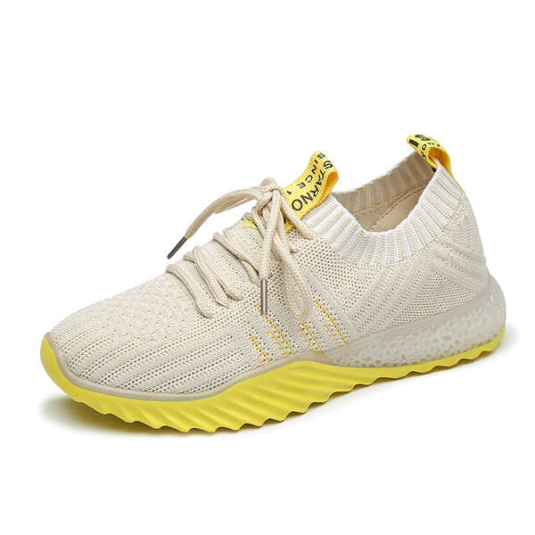Dad Shoes Spring And Summer New Coconut Shoes Korean Version Fashion Textile Flying Woven Casual Sports Shoes Ins Women's Shoes Trend - Image 5