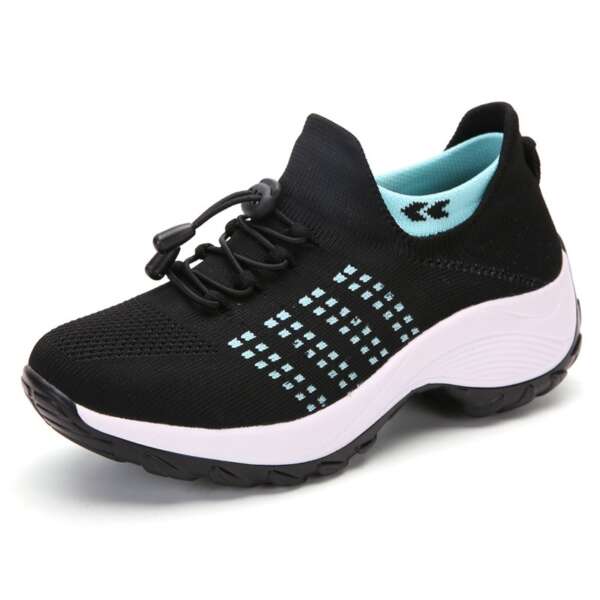 New Large Size High Elastic Fly Woven Breathable Shoes Fashion Light Socks Women's Sports Shoes - Image 10