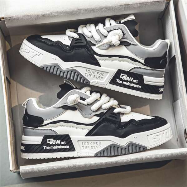 Versatile Thick Sole Casual Flat Shoes, Anti slip Youth Sports Trendy Shoes ​ - Image 5