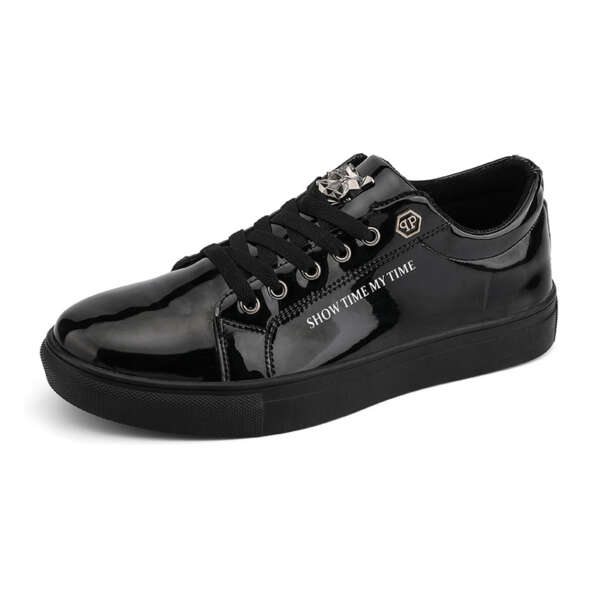 Fashionable board shoes low cut trendy casual sports shoes shiny flat bottomed trendy shoes - Image 3
