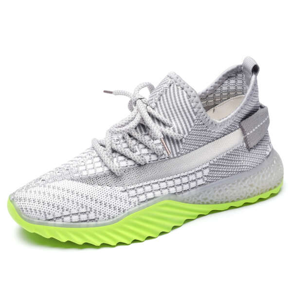 Net Red Tide Shoes Ins Really Burst Sports Shoes New Flying Woven Shoes Female Jelly Bottom Starry Coconut Shoes - Image 5