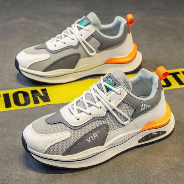 Men's summer new breathable mesh sports shoes men's Korean version trendy versatile thick sole running casual dad shoes men - Image 2