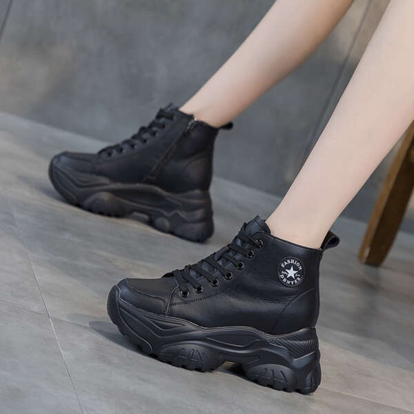 All-Match Small Size Small White Shoes Ins Trend Spring And Autumn Inner Heightening Shoes Women's Thick Bottom Sports Casual Shoes - Image 2