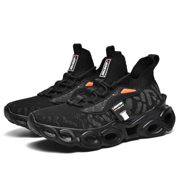 Fashionable new casual shoes, running shoes fly woven outer wear, knife edge shoes, comfortable sports shoes, trendy men's shoes - Image 4