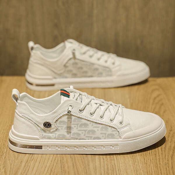 Trendy student casual sports shoes men's low cut lace up outer board shoes - Image 6