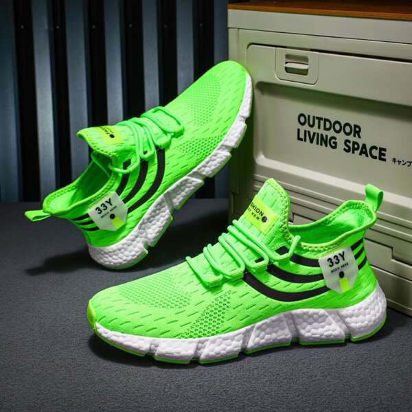 Men's running shoes men's lightweight sports shoes fly woven breathable fashionable men's shoes - Image 17
