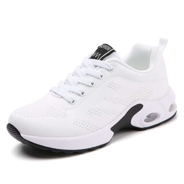 Flyknit sports and casual shoes with breathable soft sole and air cushion trendy student women's shoes - Image 9