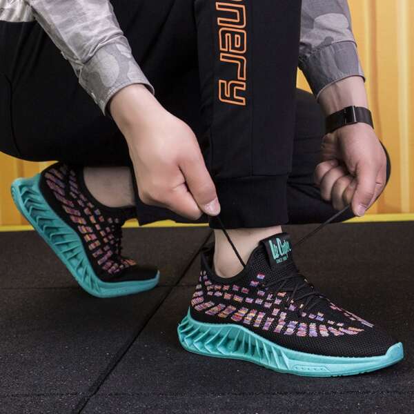 Men's Flying Weave Breathable Casual Shoes Korean Edition Trendy Running Shoes Fashion Student Shoes Sports Shoes - Image 5