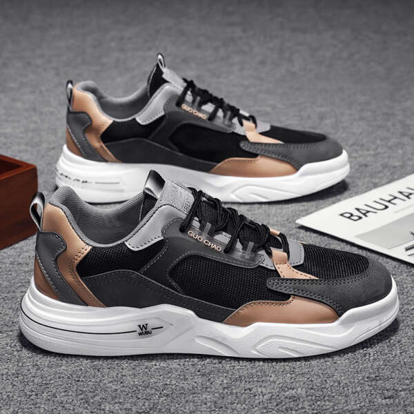 New Low-Top Men's Shoes Trendy Men's Round Toe Sneakers Mesh Breathable Shoes Casual Sports Shoes - Image 6