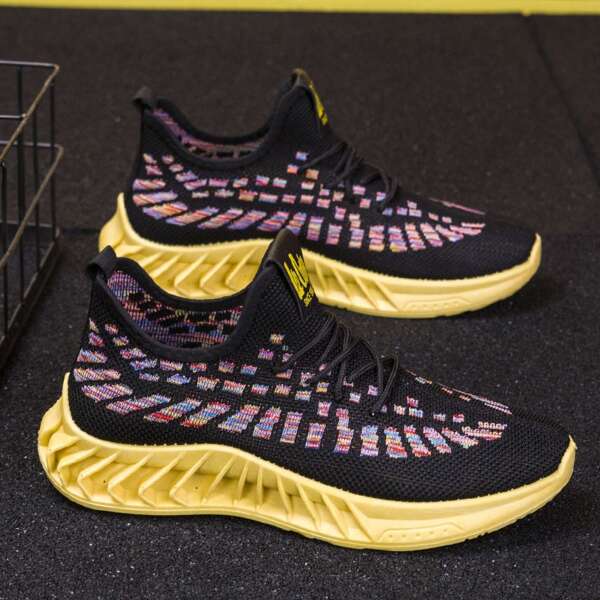 Men's Flying Weave Breathable Casual Shoes Korean Edition Trendy Running Shoes Fashion Student Shoes Sports Shoes - Image 6