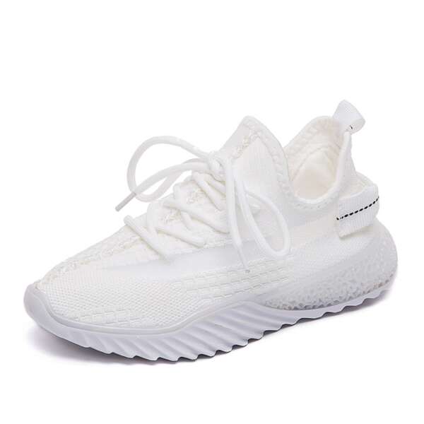 Net Red Tide Shoes Ins Really Burst Sports Shoes New Flying Woven Shoes Female Jelly Bottom Starry Coconut Shoes - Image 3
