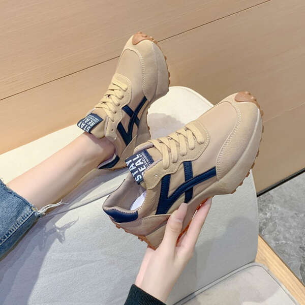 Korean version of small waist sports shoes, thick soled waffle Forrest Gump shoes - Image 6