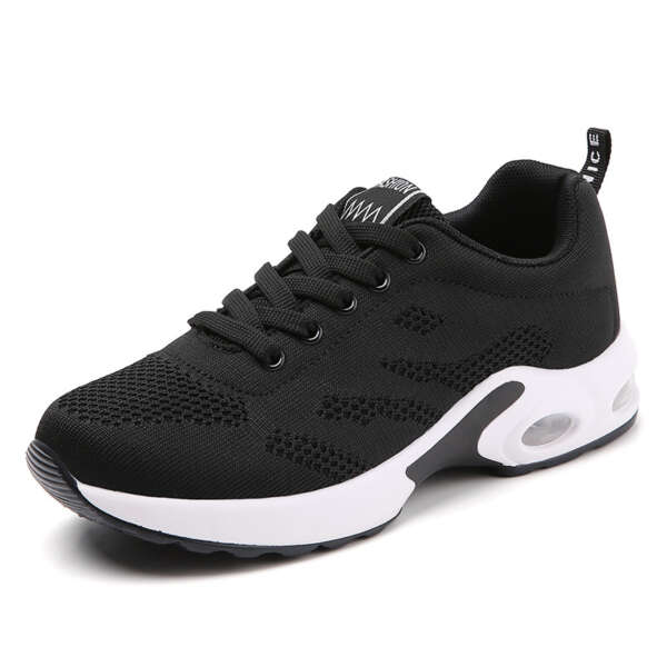 Flyknit sports and casual shoes with breathable soft sole and air cushion trendy student women's shoes - Image 7