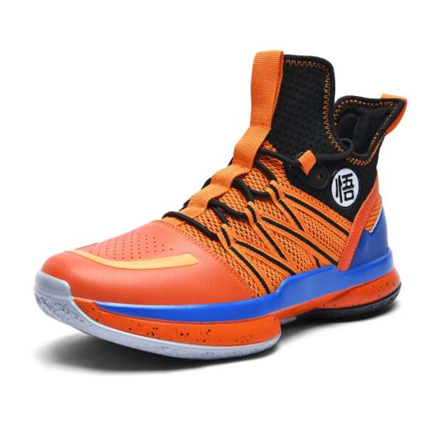 Summer high top basketball shoes with fly woven mesh surface for training sports shoes with rubber soles for men - Image 3