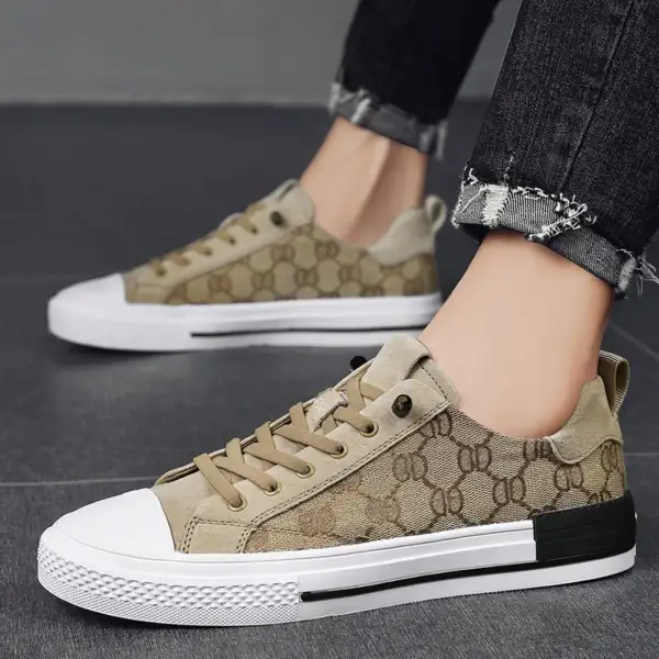 New sports and leisure canvas board shoes, Korean version, low cut, lazy, one foot trendy shoes - Image 2