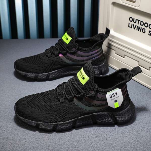 Men's running shoes men's lightweight sports shoes fly woven breathable fashionable men's shoes - Image 13