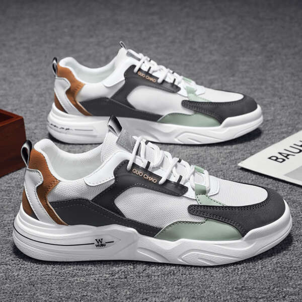 New Low-Top Men's Shoes Trendy Men's Round Toe Sneakers Mesh Breathable Shoes Casual Sports Shoes - Image 5