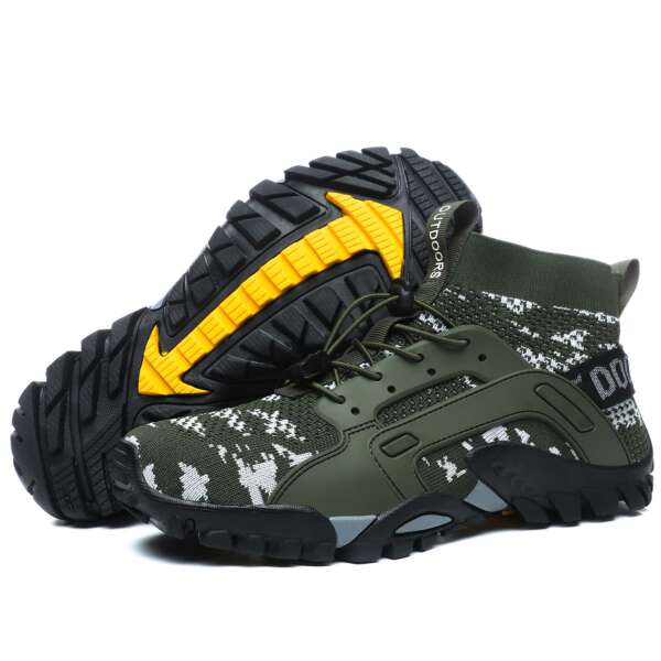 Outdoor Mountaineering Shoes Men's Large Size Hiking Shoes Outdoor Leisure Sports Mountain Hiking Fishing Sets Foot Wading Shoes - Image 2