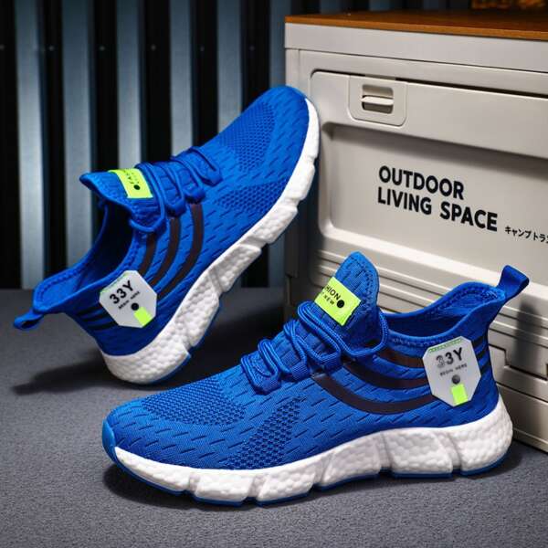 Men's running shoes men's lightweight sports shoes fly woven breathable fashionable men's shoes - Image 18
