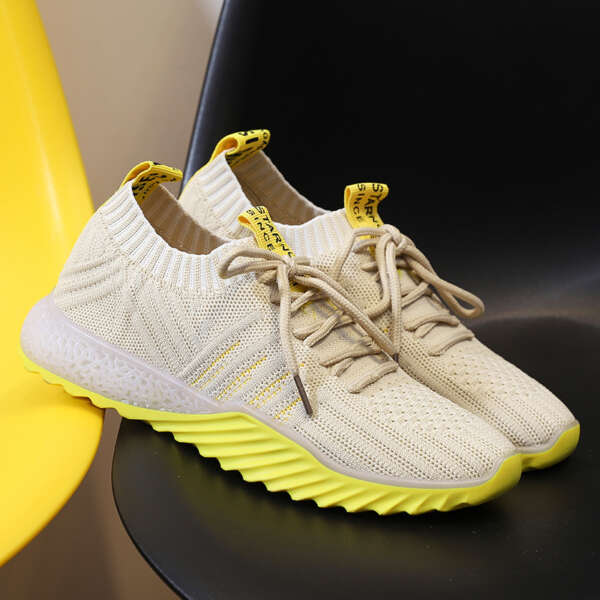 Dad Shoes Spring And Summer New Coconut Shoes Korean Version Fashion Textile Flying Woven Casual Sports Shoes Ins Women's Shoes Trend