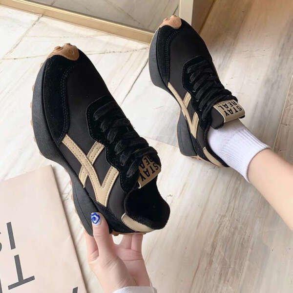 Korean version of small waist sports shoes, thick soled waffle Forrest Gump shoes - Image 5